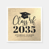 Personalized Gold Graduation Servet (Voorkant)