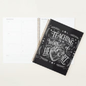 Personalized Gold Spiral Teacher Planner  (Devant avec enveloppe)