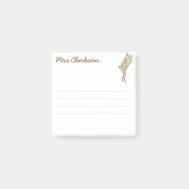 Personalized Gold Swallow for Homeschool parents Post-it® Notes