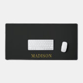 Personalized Gold Typography Name Black (Clavier et souris)