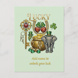personalized golden charms briefkaart