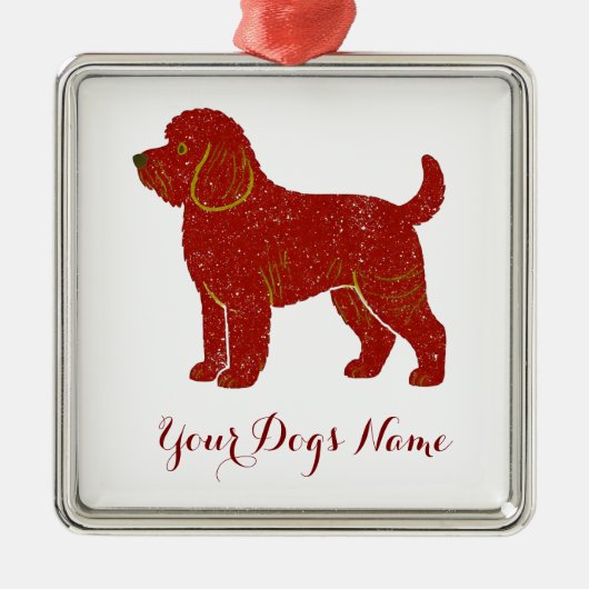 Personalized Golden Doodle Christmas Ornament (Voorkant)