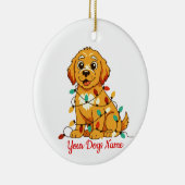 Personalized Golden Retriever Christmas Ornament (Rechts)