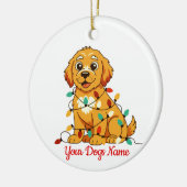 Personalized Golden Retriever Christmas Ornament (Links)