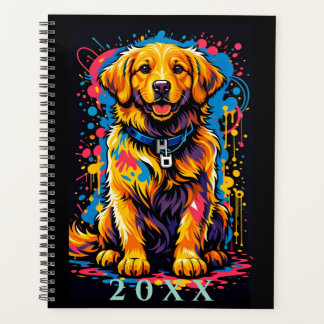 Personalized Golden Retriever Color Splash Planner