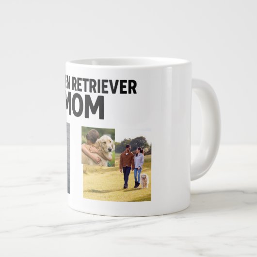 Personalized Golden Retriever Mom Mug - Custom Extra Grote Beker (Voorkant rechts)