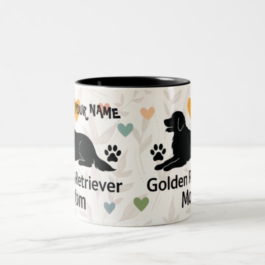 Personalized Golden Retriever Mom Mug  Custom Name (Centre)