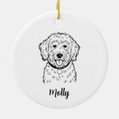 Personalized Goldendoodle Dog Christmas Keramisch Ornament (Achterkant)