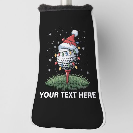 Personalized Golf Ball Christmas Tree Santa Hat  Golfheadcover (Draai 90)
