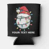 Personalized Golf Ball Santa Hat Christmas Lights Blikjeskoeler (Voorkant)