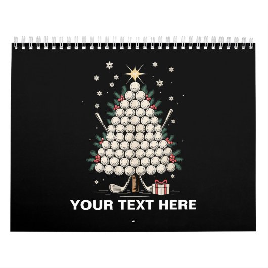 Personalized Golf Christmas Tree Equipment Family Kalender (Hoes)