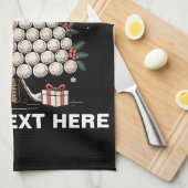 Personalized Golf Christmas Tree Equipment Family Theedoek (Quarter Fold)