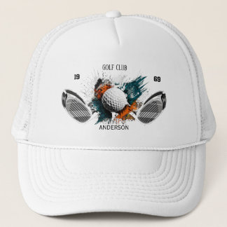 Personalized Golf Club Name Custom Trucker Hat  Pet