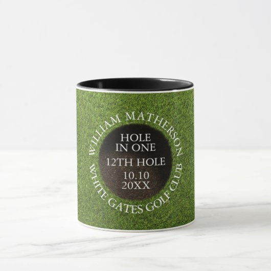 Personalized Golf Hole in One Award Mok (Midden)