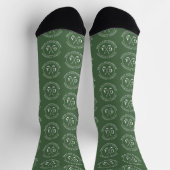 Personalized Golf Monogram Pattern green Sokken (Top)