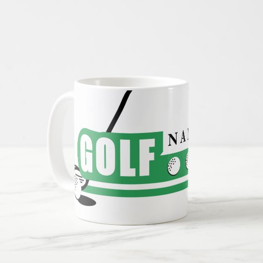 Personalized Golfer Mugs (Devant gauche)