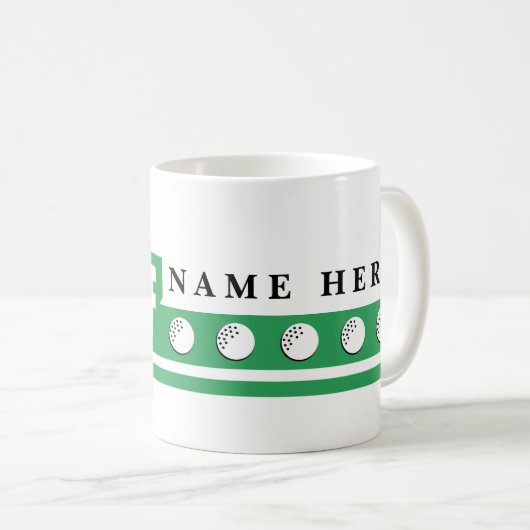 Personalized Golfer Mugs Koffiemok (Voorkant rechts)