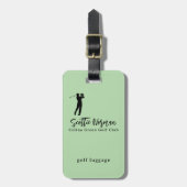 Personalized Golfer Name green golf Bagagelabel (Voorkant verticaal)