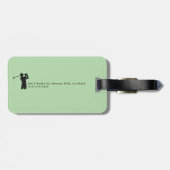 Personalized Golfer Name green golf Bagagelabel (Achterkant horizontaal)