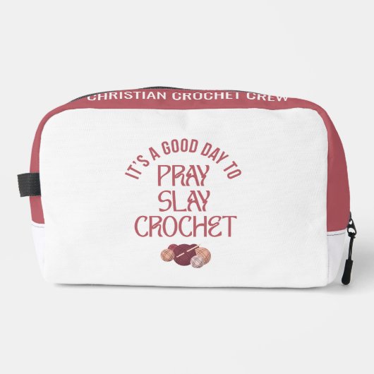 Personalized GOOD DAY TO PRAY SLAY CROCHET Toilettasje (Voorkant)