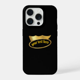 Personalized Gothic Gold Crown Phone Case iPhone 15 Pro Hoesje