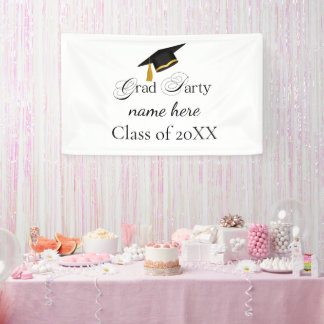 Personalized Grad Party, Name and Year Spandoek