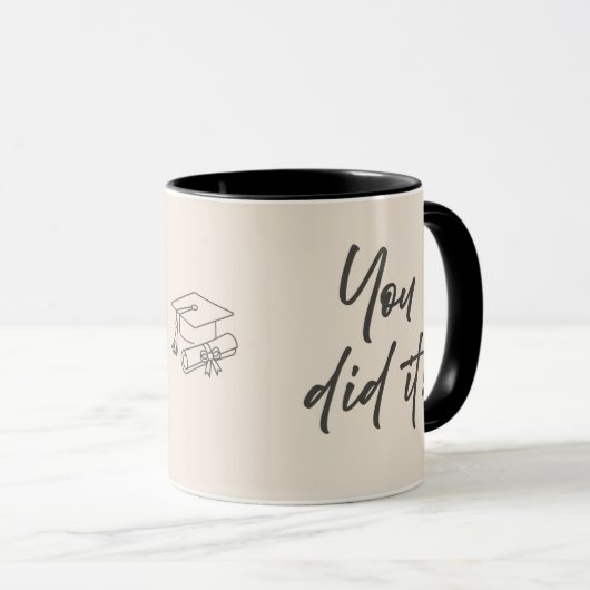Personalized Graduate Mug – Elegant Script Style (Devant droit)