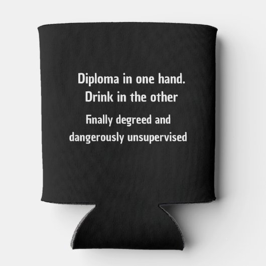 Personalized Graduation Beer Cooler, Custom Year Blikjeskoeler (Achterkant)