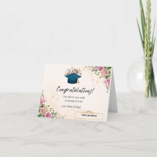 Personalized Graduation Cards & Gifts Bedankkaart (Voorkant)