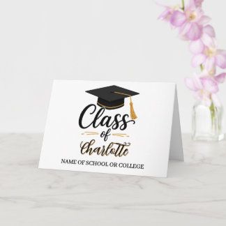 Personalized Graduation  – Congrats Graduate Name Kaart