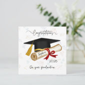 Personalized Graduation Congratulations Kaart (Staand voorkant)