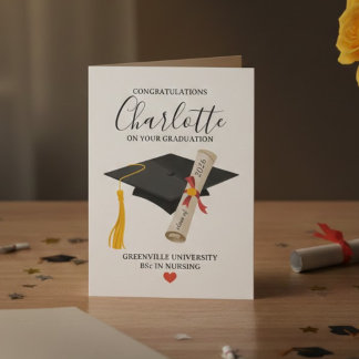 Personalized Graduation Downloadable Graduate Kaart