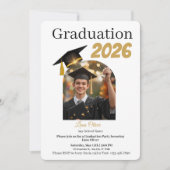 Personalized Graduation Party Photo Invitation  (Devant)