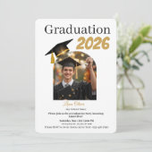 Personalized Graduation Party Photo Invitation  (Debout devant)