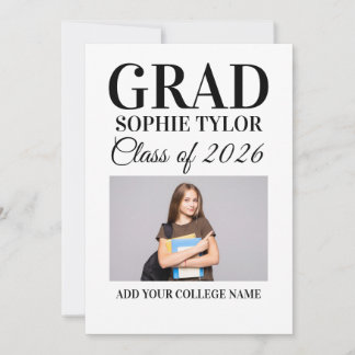 Personalized Graduation Party Photo Invitation
