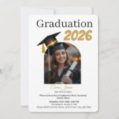 Personalized Graduation Party Photo Invitation Car (Devant)