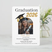 Personalized Graduation Party Photo Invitation Car (Debout devant)