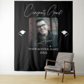 Personalized Graduation Photo Banner Class of 2026 Wandkleed (In situ)