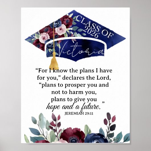 Personalized Graduation Poster with Name . Bible v (Voorkant)