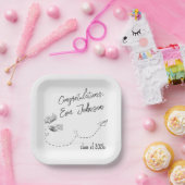 Personalized Graduation Square Paper Plates Papieren Bordje (Feest)