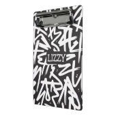 Personalized Graffiti Name Pattern — Custom Urban Mini Klembord (Angled2)