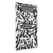 Personalized Graffiti Name Pattern — Custom Urban Mini Klembord (Schuin)