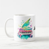 Personalized Grand Piano Mug – Custom Name (Gauche)