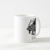 Personalized Grand Piano Mug – Custom Name (Devant droit)
