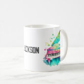 Personalized Grand Piano Mug – Custom Name Koffiemok (Voorkant rechts)