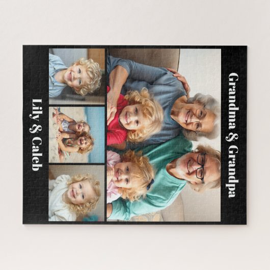 Personalized Grandma, Grandpa and Grandkids Photo Legpuzzel (Horizontaal)