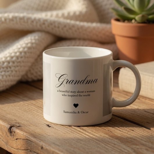 Personalized Grandma Photo Mug Custom Grandmother 