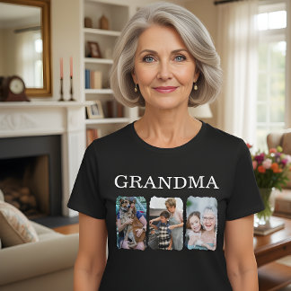 Personalized Grandma Photo T-shirt