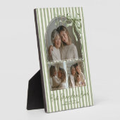 Personalized Grandma Sage Green Photo Keepsake Bow Fotoplaat (Zijkant)