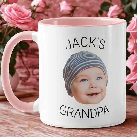 Personalized Grandpa Mug with Baby Face Photo
